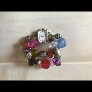 Beaded contemporary watch